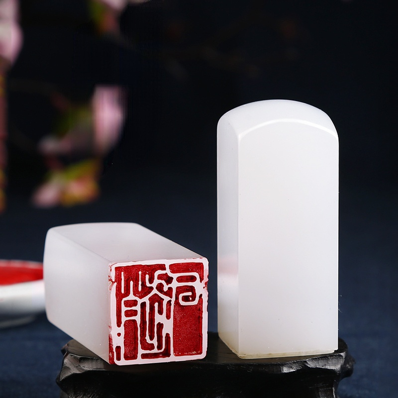 2.5cm Resin Finished Stamp Chinese Calligraphy Painting Clear Stamps Lettering Finished Seal Buddha Statue Stamp Resin Sellos